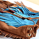 Индейская сумка / кожаная сумочка с бахромой