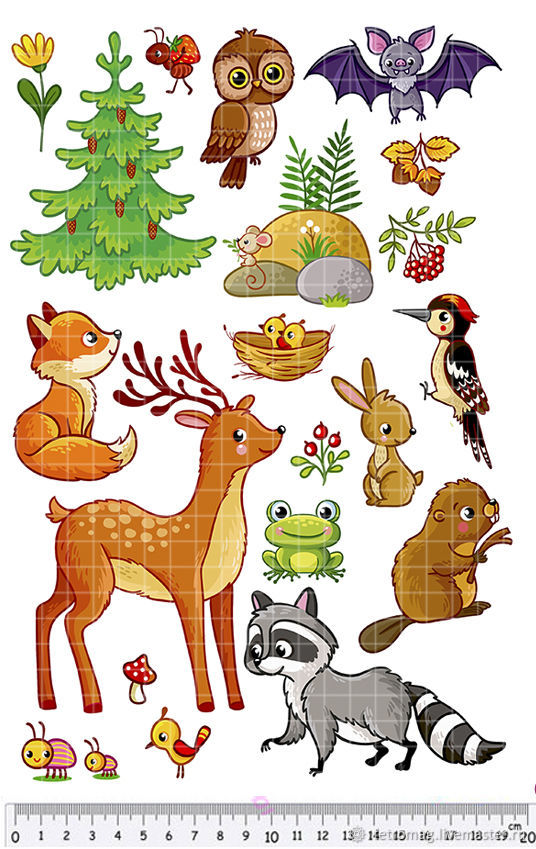 Картинки Лесных Животных Для Детей Распечатать Цветные