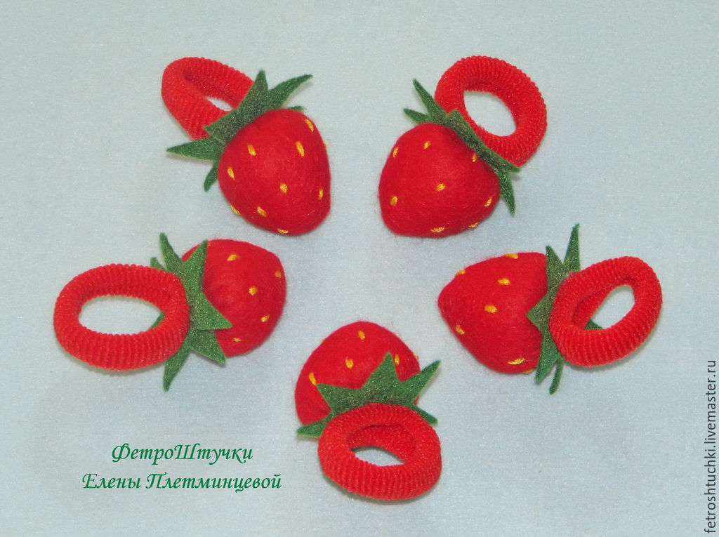 Резинка для волос из фетра своими руками 9