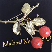 Винтаж ручной работы. Ярмарка Мастеров - ручная работа Брошь Michael Michaud Дикая яблоня (Кислица). Handmade.