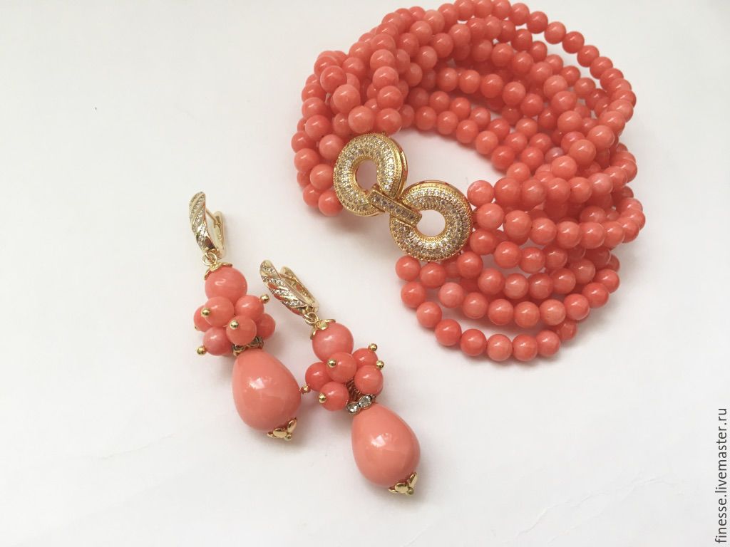 Серьги из коралла своими руками Серьги из коралла своими руками