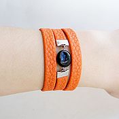 Браслеты из кожи и камней Браслеты из кожи и камней