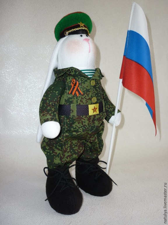 Военный заяц тильда Военный заяц тильда