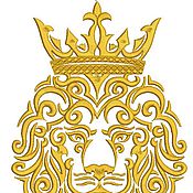 Вышивка льва в короне Вышивка льва в короне