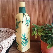 Декупаж бутылки от масла Декупаж бутылки от масла
