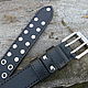 Order Leather belt, riveted.Brutal. Marik Leather Craft. Livemaster. . Straps Фото №3