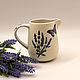 Ceramic milk jug Flowering lavender decoupage. Utensils. Вязаные сумки, косынки (Olly). My Livemaster. Фото №4