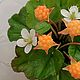 Морошка из холодного фарфора (полимерной глины) в деревянном кашпо. Композиции. NatalKAA. Ярмарка Мастеров.  Фото №4
