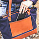 Canvas and leather shopper bag. Shopper. G.L.A.D.. My Livemaster. Фото №5