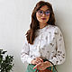 White satin blouse made of Cinnamon viscose, silk blouse. Blouses. mozaika-rus. Online shopping on My Livemaster.  Фото №2