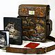 Author's bag with embossed "HUNT". Tablet bag. AlEv. My Livemaster. Фото №5