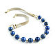 Lapis lazuli beads, lapis lazuli leather necklace 'Blue polka dots'. Necklace. Irina Moro. My Livemaster. Фото №6