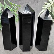 Фен-шуй и эзотерика handmade. Livemaster - original item Obelisk-shaped crystal Natural Black Obsidian. Handmade.