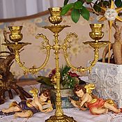 Винтаж handmade. Livemaster - original item Brass candelabra for 3 candles. Germany.. Handmade.