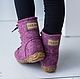 Felted winter boots Amethyst, Boots, Dnepropetrovsk,  Фото №1