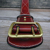 Аксессуары handmade. Livemaster - original item Leather belt belt mod.Komandir Red. Handmade.