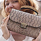 Clutch bag made from leather and wood Mottled Dragon, Clutches, St. Petersburg,  Фото №1