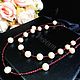 Garnet necklace with pearl. Necklace. Magical Beauty Gems. My Livemaster. Фото №4