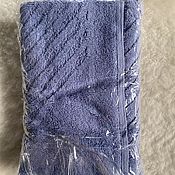 Для дома и интерьера handmade. Livemaster - original item Blue terry mat 50h70 for feet. Handmade.