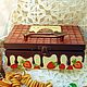Коробка для чая "Клубника в шоколаде". Утварь. Декор-студия 'Винтаж' Елены Кулько. Ярмарка Мастеров.  Фото №4