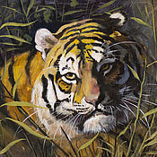 Картины и панно handmade. Livemaster - original item Oil painting tiger. Picture. Tiger oil. Cats cat. Painting. Handmade.