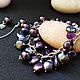 Bracelet 'Mystery' pearls, amethyst, 925, Bead bracelet, Moscow,  Фото №1