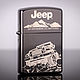 Зажигалка Zorro чёрный лёд с гравировкой Jeep, Зажигалки, Москва,  Фото №1