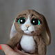 Copyright felted toy handmade Bunny Mila. Felted Toy. KravetsTatyana. My Livemaster. Фото №4