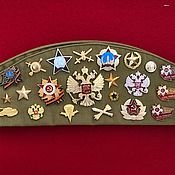 Аксессуары handmade. Livemaster - original item A souvenir soldier`s cap with badges DEMOBILIZATION. Handmade.