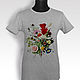 T-Shirt Bouquet. T-shirts. Decades (Natalya). Ярмарка Мастеров.  Фото №4