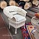 Wicker doll chair - dollhouse, miniature for dolls 1:12, Doll furniture, Moscow,  Фото №1