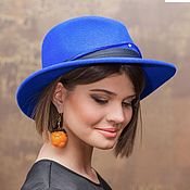 Шляпа Женственность. Шляпка-колокол-панама женская фетровая