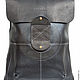 Black leather backpack Space. Backpacks. Russian leather Guild. Online shopping on My Livemaster.  Фото №2
