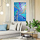 Interior blue painting abstraction. Bright large painting to order. Pictures. House of the Sun (irina-bast). Online shopping on My Livemaster.  Фото №2