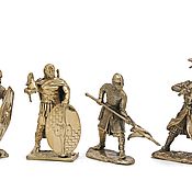Подарки к праздникам handmade. Livemaster - original item Soldiers figurines, knights on foot, brass, 7-8 cm. Handmade.