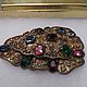Vintage dress clip with colored stones. Vintage brooches. Antiki777. My Livemaster. Фото №4