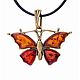 Amber Butterfly Pendant pendant on a cord or chain. Pendant. BalticAmberJewelryRu Tatyana. My Livemaster. Фото №4