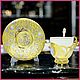 Coffee cup and saucer 'Blue agate' z383, Gifts, Chrysostom,  Фото №1