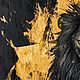  Черно-золотая картина маслом Черный лев Стиль. Картины. Картины маслом Жизнь на холсте. Ярмарка Мастеров.  Фото №6