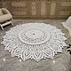 Large Round Handmade Carpet Embossed Knitted Snowflake. Carpets. knitted handmade rugs (kovrik-makrame). Online shopping on My Livemaster.  Фото №2