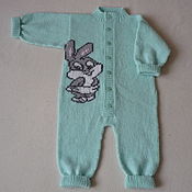 Одежда детская handmade. Livemaster - original item Mint Bunny romper. Handmade.