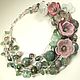 Sakura Mint Valley. Choker, removable floral decor, Necklace, St. Petersburg,  Фото №1