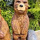 Резной медведь из бревна из дерева, Фигуры садовые, Санкт-Петербург,  Фото №1