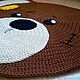Children's rug, knotted cord Teddy Bear, Floor mats, Kabardinka,  Фото №1