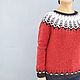 Sweater with jacquard pattern style lopapeysa. Sweaters. JuliaLoveKnitting. My Livemaster. Фото №4