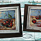 Oil painting in a designer frame of CHERRIES 1 and CHERRIES 2. Pictures. pictures & decor of TanyaSeptember. Online shopping on My Livemaster.  Фото №2