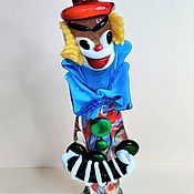 Винтаж handmade. Livemaster - original item Figurine Clown with accordion Murano Italy 70-80gg. Handmade.