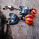 'Guardians of the twilight shadows', earrings with tops and pumpkins. Earrings. legendavincento. My Livemaster. Фото №4
