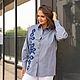 Men's style grey shirt with an ornament. Shirts. NATALINI. My Livemaster. Фото №8