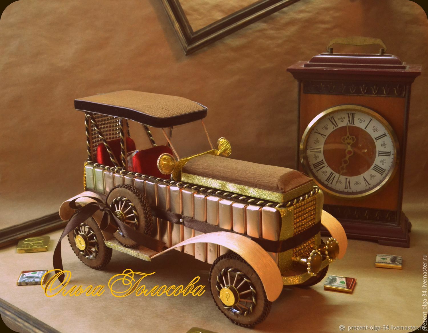 Ретро-кабриолет из конфет: Свадебный и Брутал (см.варианты)